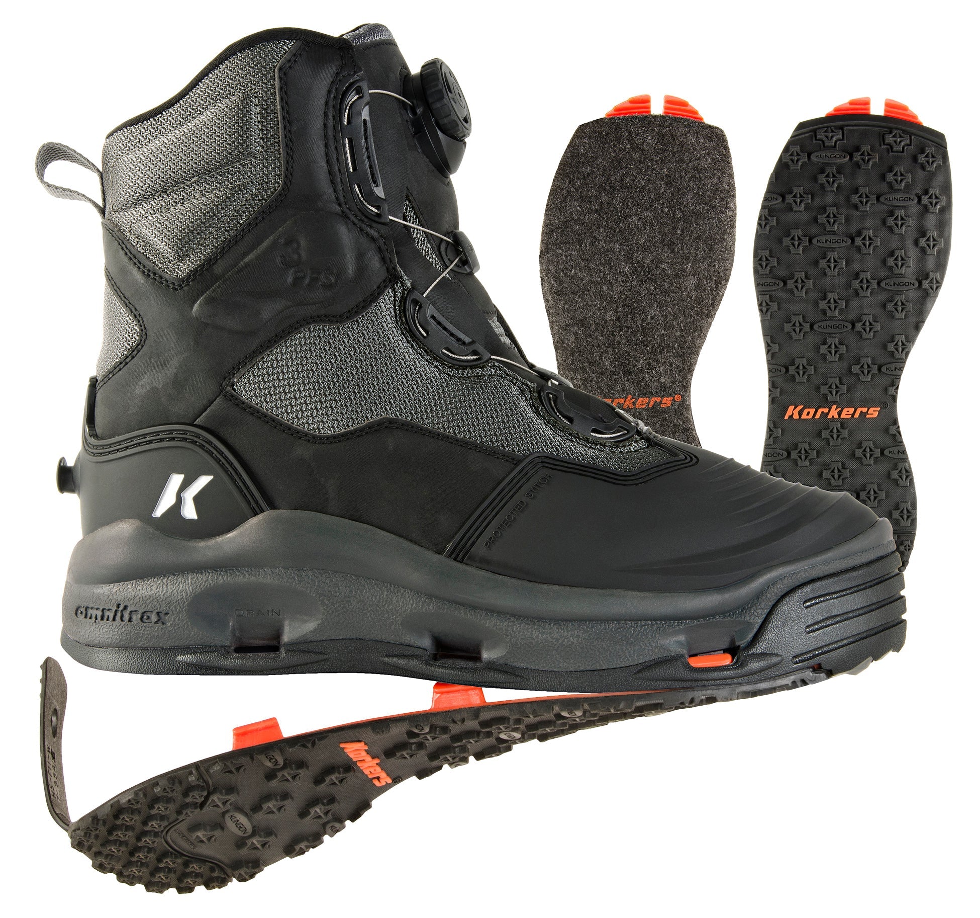 DARKHORSE FISHING BOOT WITH FELT & KLING-ON SOLES